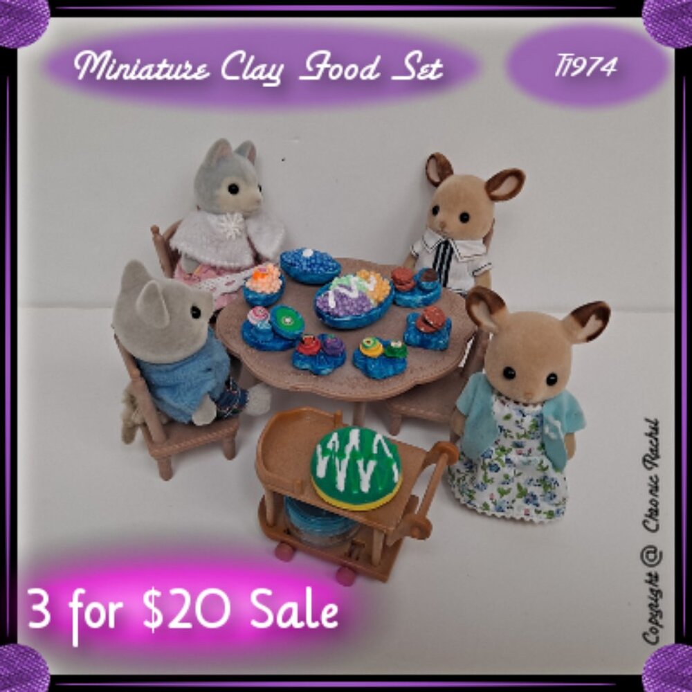 10-Piece Ocean Blue Dessert Glued-Together Set